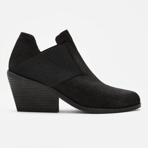 Eileen Fisher Black Even Tumbled Nubuck Bootie